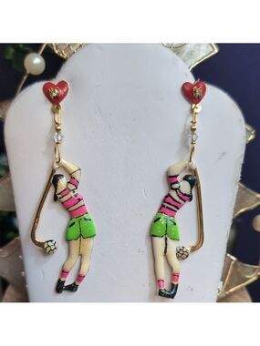 LATR Happy Gilmore Girls Golfing Earrings